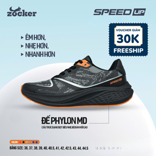 Giày chạy bộ Zocker Speed Up chính hãng 6 màu thời trang, siêu bền, siêu nhẹ, siêu nảy TẶNG kèm tất chống trơn cao cấp