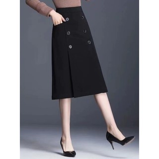 Chân váy chữ A phối 2 hàng cúc, Mã CV149