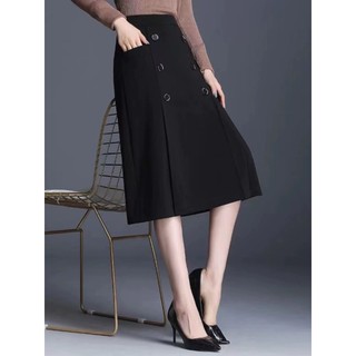 Chân váy chữ A phối 2 hàng cúc, Mã CV149