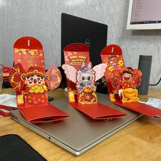 Phong Bao Lì Xì 3D Tết 2025 Màu Đỏ Độc Lạ