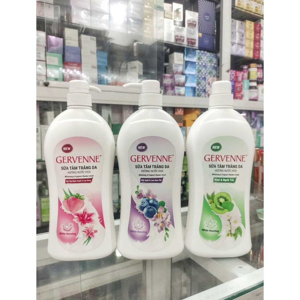 Chai sữa tắm GERVENNE 900G trái cây