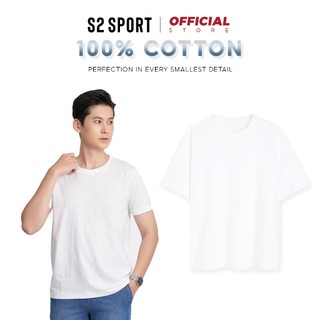  Áo thun nam trắng trơn S2 SPORT kiểu lót trong 100% cotton thoáng mát thấm hút mồ hôi - SC22 