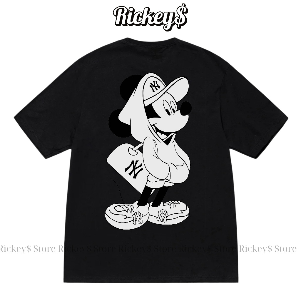 [High Quality] Áo Thun MLB Mickey Disney x MLB New York Yankees - 100% Cotton Cao Cấp - Rickey$.
