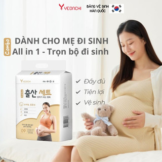 Combo dành cho mẹ đi sinh mẹ bầu Yeonchi công nghệ siêu mỏng siêu hút ẩm từ Nhật Bản với bề mặt bông Organic