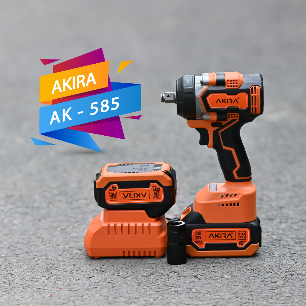 [Akira AK 585] Máy siết Bulong Akira AK 585 - Lực siết 320 N.m Động cơ không chổi than, bảo hành 6 t