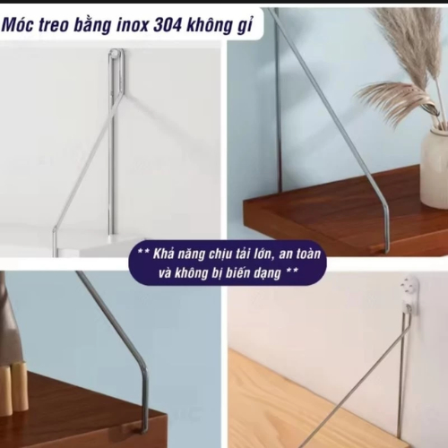 Kệ Treo Tường Không Khoan DTM01 Gỗ 17ly Chống Ẩm, Kệ Trang Trí 4 Màu Dễ Lắp Đặt | BigBuy360 - bigbuy360.vn