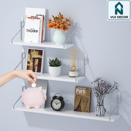 Kệ Treo Tường Không Khoan DTM01 Gỗ 17ly Chống Ẩm, Kệ Trang Trí 4 Màu Dễ Lắp Đặt | BigBuy360 - bigbuy360.vn