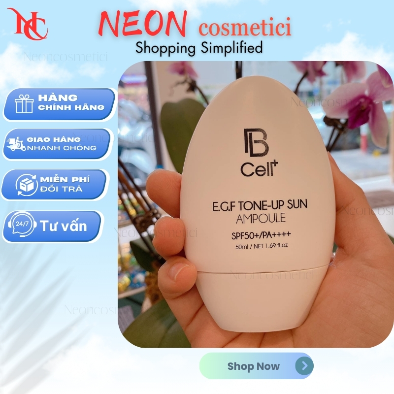 [Nhập khẩu] Kem chống nắng nâng tone chứa tế bào gốc tắng trưởng biểu bì EGF TONE UP SUN AMPOULE SPF