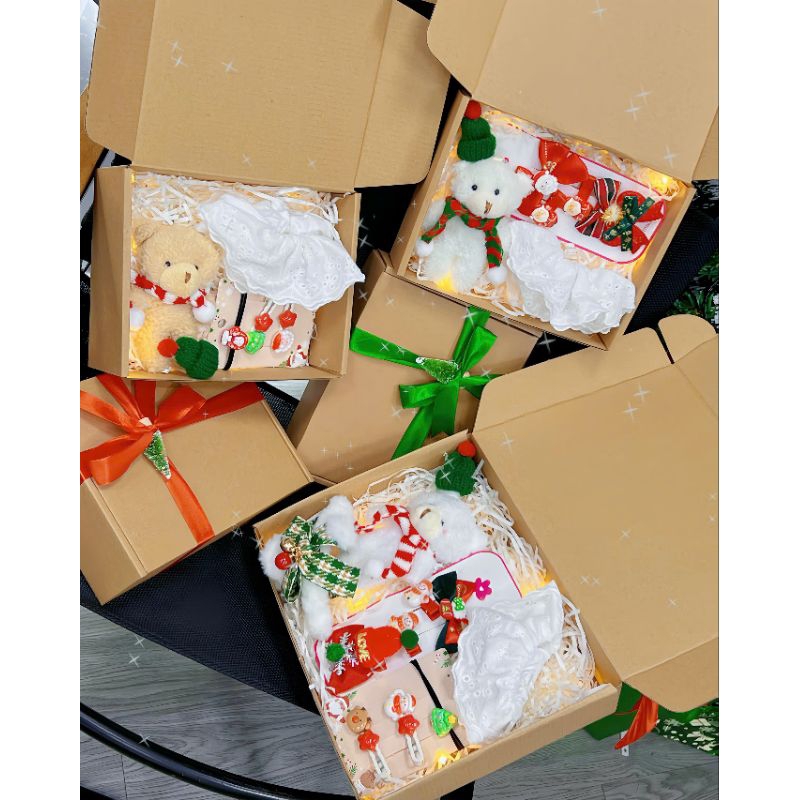 Set Quà Giáng Sinh , Noel. set gấu mix phụ kiện noel cực Cute
