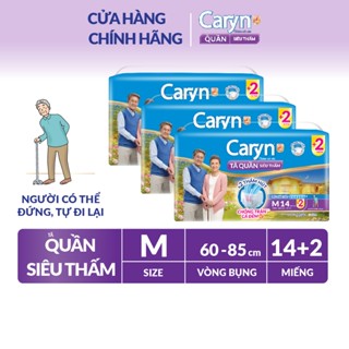 [V] [TẶNG KÈM 6 MIẾNG] Bộ 3 Tã/Bỉm Quần Người Lớn Caryn siêu thấm dành Cho Người Già Size M/L/XL