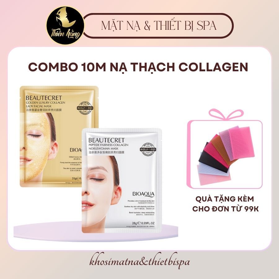 (CHUYÊN SỈ SLL) Combo 10  Mặt Nạ Thuỷ Tinh Bioaqua - Mặt Nạ Thạch Thuỷ Tinh Trong Suốt Dưỡng Ẩm