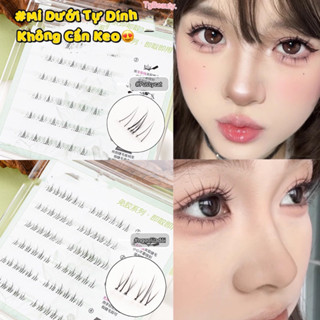 Lông Mi Dưới  Tự Dính Không Cần Keo Hộp Nhựa 6 Hàng Mi Tự Nhiên