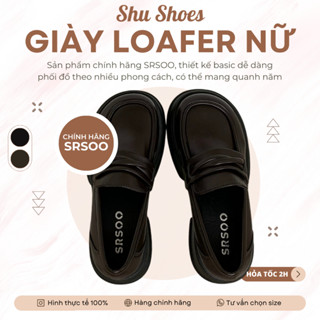 Giày Loafer Nữ Đế Cao phối đai xoắn QC Cao Cấp bản da lì đệm mềm giày Lolita nhẹ nhàng giày mũi tròn