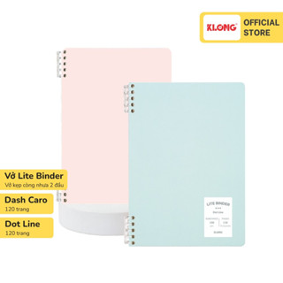 Sổ còng nhựa 2 đầu Lite Binder Dash Caro Dot Line KLONG B5 120 trang 100/76; MS: 809, 810