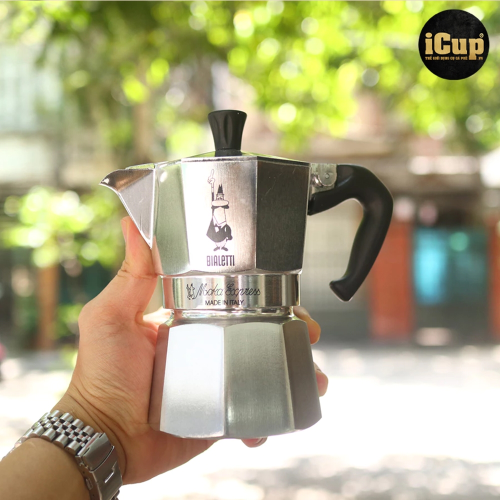Ấm pha cà phê Espresso Moka Pot Bialetti 3 cup Made in Italia