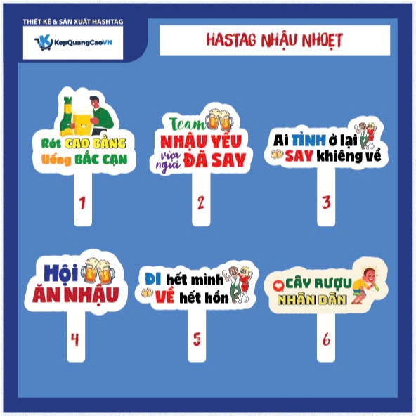 Hashtag ăn nhậu, hashtag cầm tay tất niên tân niên công ty, hastag sự kiện, tiệc tùng, gặp mặt cuối 