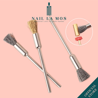 Chổi vệ sinh đầu mài móng nail bằng kim loại - Dụng cụ làm sạch bụi nails, đánh bóng đầu mài