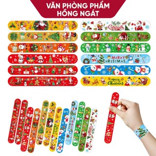 Combo 10 Vòng tay noel Đập Dẻo chủ đề Giáng Sinh cute dễ thương làm quà tặng học sinh mùa Noel N088