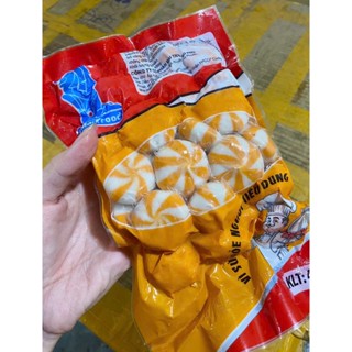 Bánh bao thả lẩu hải sản nhân trứng cá màu cam (giao tphcm)