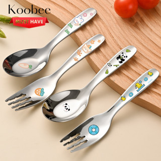 Bộ Thìa Dĩa Trẻ Em Họa Tiết Hoạt Hình KOOBEE – Inox 304 Cao Cấp Cho Bé Từ 2 Tuổi  | 057