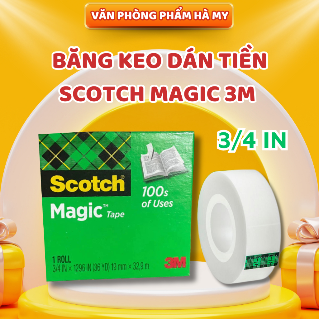 Băng keo dán 3M Scotch Magic 3/4 In