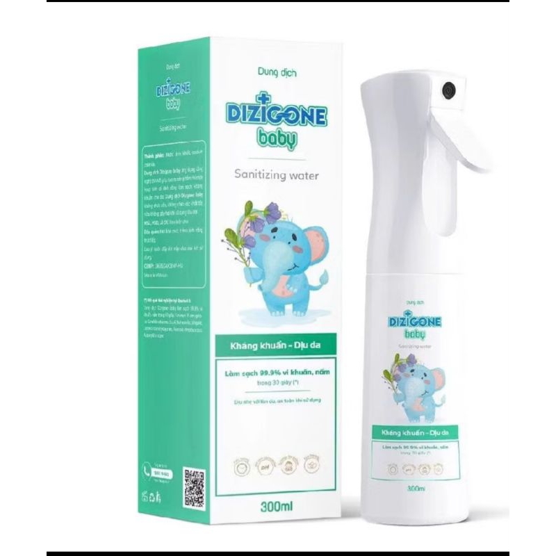 Xịt khuẩn Dizigone Baby 300ml -Vệ sinh tay chân ,đồ dùng ,đồ chơi ,phòng bệnh và bảo vệ bé