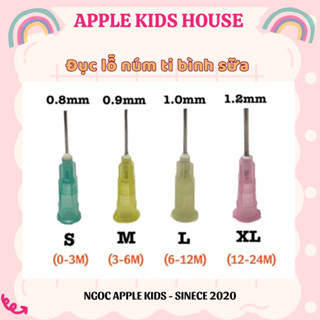 Đục lỗ núm ti , Dập lỗ núm ti, Đục lỗ núm bình sữa tăng size núm