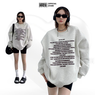 Áo Sweater Nữ Nam Chất Nỉ Lông Cáo Local Brand HALEY HD38 Màu Xám Tiêu Form Unisex Phong Cách Basic, Năng Động