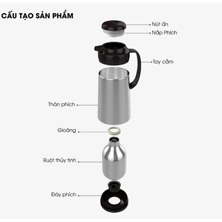 BINH THỦY 1L NÚT NHẤN RẠNG ĐÔNG
