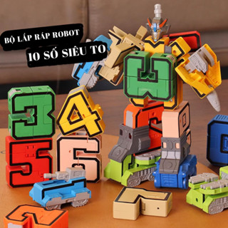 Đồ Chơi Lắp Ráp Robot Số Biến Hình 10 Số, Đồ chơi Robot số biến hình, Bộ chữ số biến hình