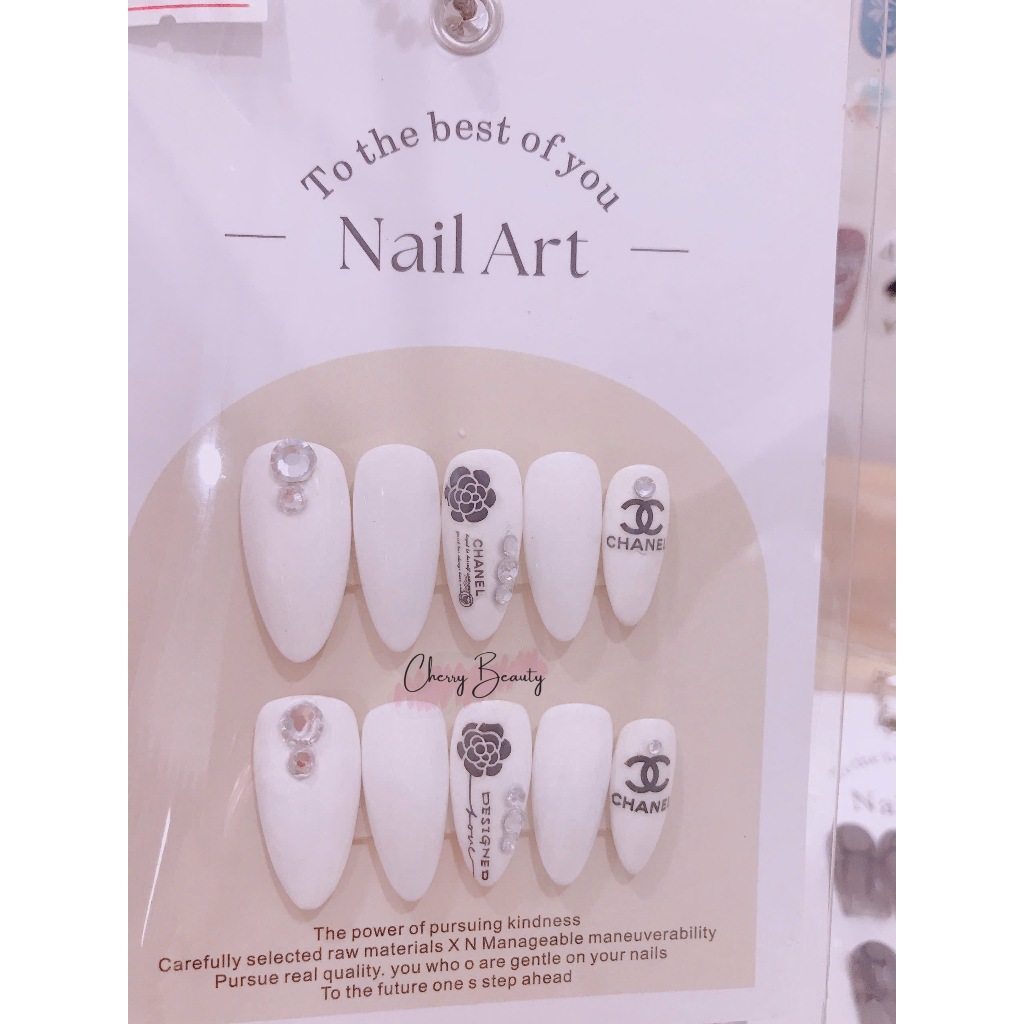 Nail Box Thiết Kế Theo Size Tay , Nail Box Đính Đá , Đính Charm Cao Cấp A8