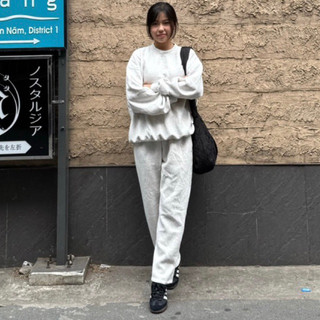 Set nỉ xám trơn dài basic