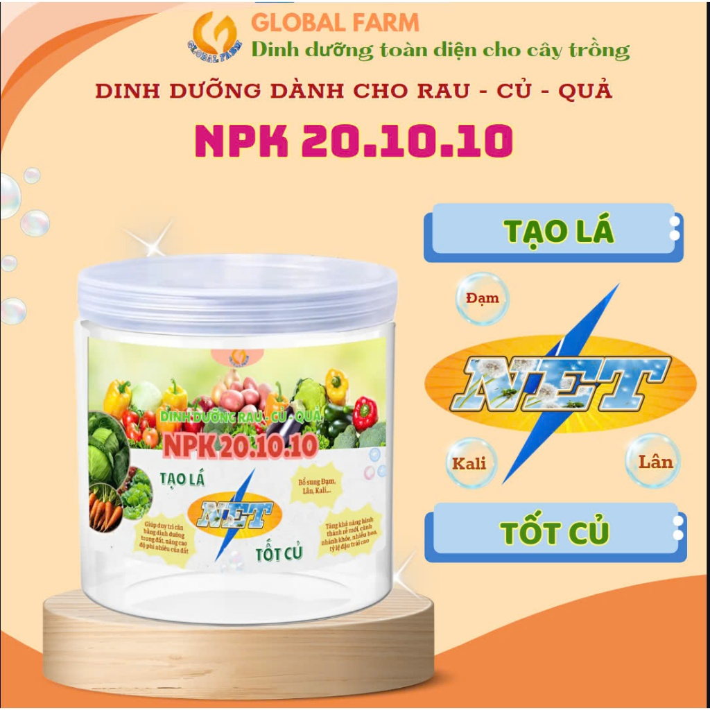 NET - Phân bón NPK 20.10.10 dành cho Rau-Củ-Quả