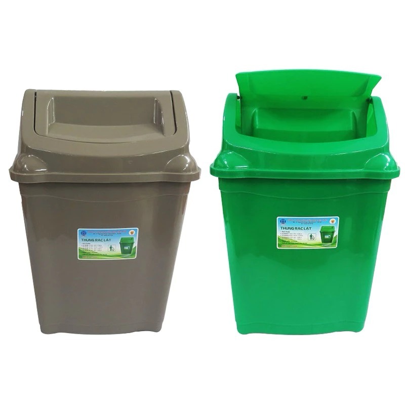 [Top Value] Thùng rác nắp lật Việt Nhật NH241 5L nhựa cao cấp, thùng đựng rác nhựa nắp lật nhỏ (5318-1)