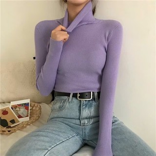 Áo len gân cổ lọ ( Ảnh thật mẫu mặc)