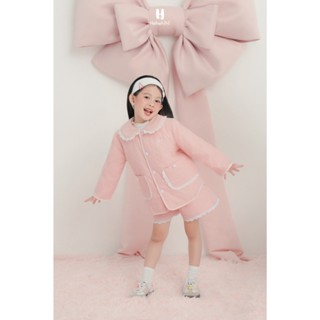    HEHEHIHI   Set áo khoác + quần " Rosy " màu hồng cho bé gái - V133 