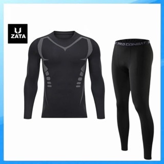 Bộ quần áo giữ nhiệt nam, Quần áo giữ nhiệt dài tay chạy bộ tập gym tập thể dục ZATA ( Bộ 8823 )