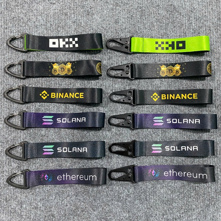 Móc khóa xe máy, dây móc khóa Oto, dây móc khoá OKX, BINANCE, DOGECOIN, SOLANA, ETHEREUM