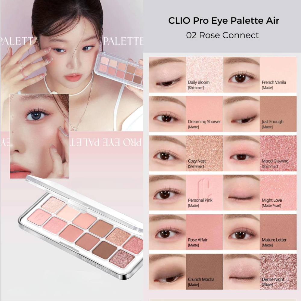 Bảng Phấn Mắt CLIO Pro Eye Palette Đủ Màu Dịu Dàng, Chất Phấn Mịn Chống Trôi Chuyên Dùng Makeup