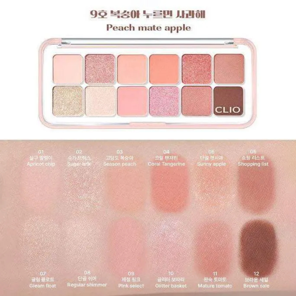 Bảng Phấn Mắt CLIO Pro Eye Palette Đủ Màu Dịu Dàng, Chất Phấn Mịn Chống Trôi Chuyên Dùng Makeup