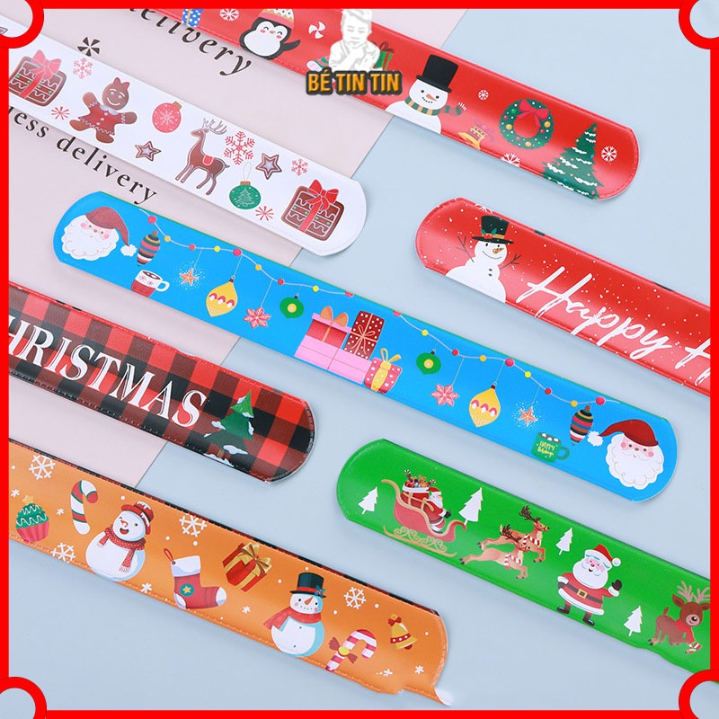Combo 2 Vòng Đập Tay Noel, Vòng Tay Đập Dẻo Noel Giáng Sinh