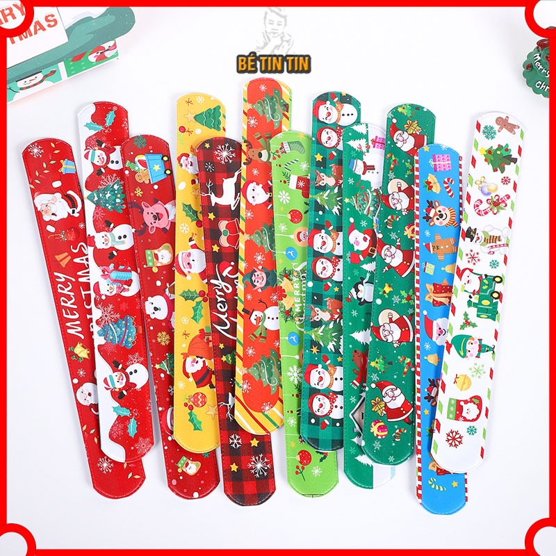Combo 2 Vòng Đập Tay Noel, Vòng Tay Đập Dẻo Noel Giáng Sinh