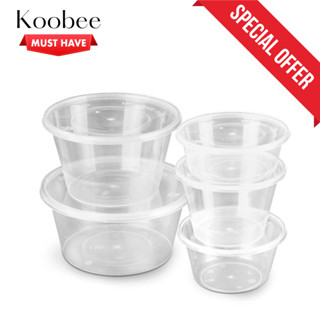 Combo 25/50 Hộp Làm Bánh Flan Caramen/Panna Cotta/Sữa Chua/Thạch Rau Câu KOOBEE Hình Tròn/Trái Tim Có Nắp Chịu Nhiệt