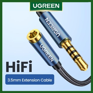 Cáp âm thanh nối dài 3.5mm Ugreen 40672 40673 40674 40675 AV118 dây bọc dù, hổ trợ Míc và headphone - Chính Hãng