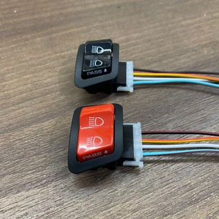 Nút Passing SH + Jack cho xe HONDA (hàng loại 1) NÚT MÀU ĐỎ & ĐEN