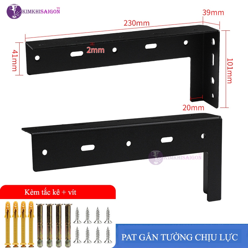 Bộ 2 Giá Ke Đỡ Tủ Gắn Tường, Bass Treo Kệ Tivi, Bass Treo Bàn Trang Điểm Gắn Tường Chịu Lực PGT-06