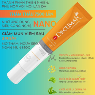 Gel mụn Decumar Advanced 20gr Nano Nghệ sạch các loại mụn giúp giảm thâm sáng mọi loại Da
