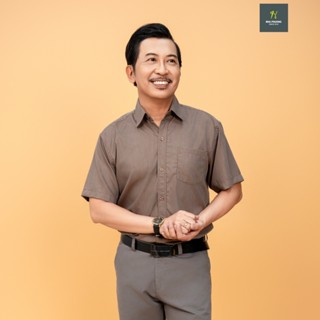  Áo sơ mi nam trung niên vải cotton họa tiết cao cấp loại áo sơ mi ngắn tay form classic ALUX90 