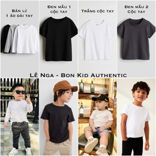 [TÁCH SET BÁN LẺ] Áo phông trắng/đen/xám bé trai bé gái HM UK/US/JP/ CN chính hãng sz 4-6m đến 10-12y (ĐỌC KỸ LƯU Ý Ạ)