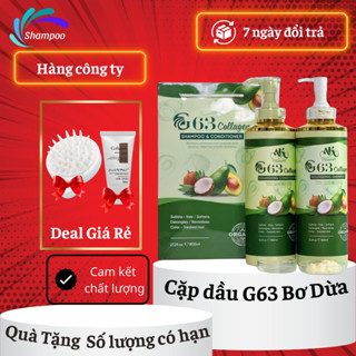 Cặp dầu gội G63 Bơ Dừa collagen dưỡng sinh phục hồi dưỡng sâu ngăn gàu phục hồi tóc 800ml